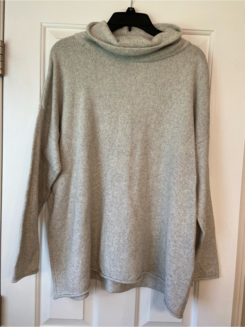 Eileen Fisher Cotton and Recycled Cashmere Turtleneck Top Medium - Picture 2 of 11